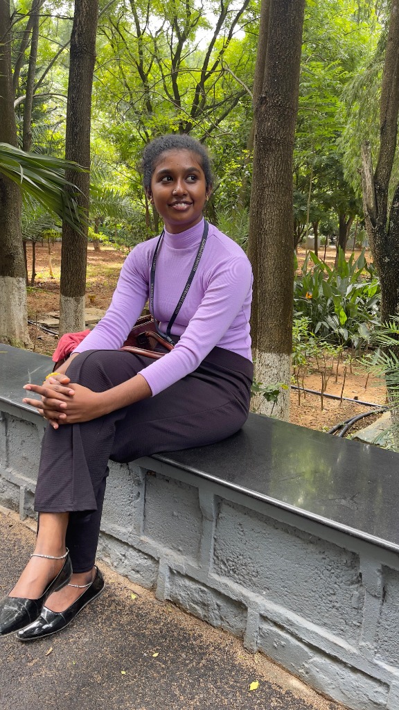 Akshitha in blue traditional suit