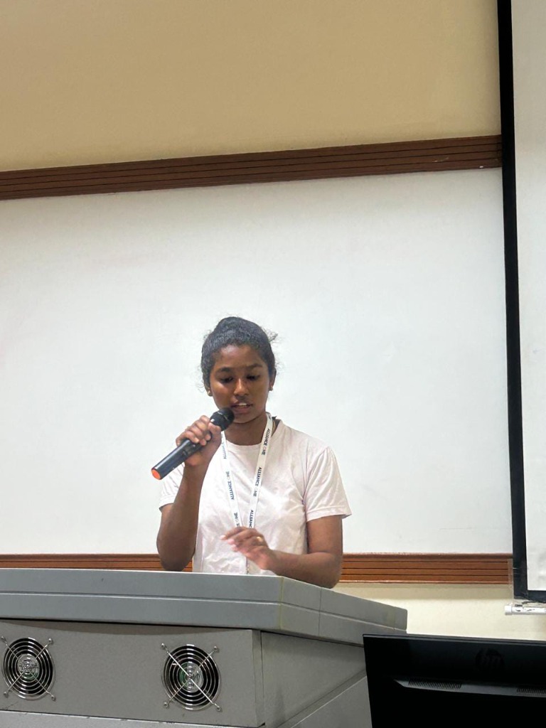 Akshitha speaking at Alliance Premier League (APL)